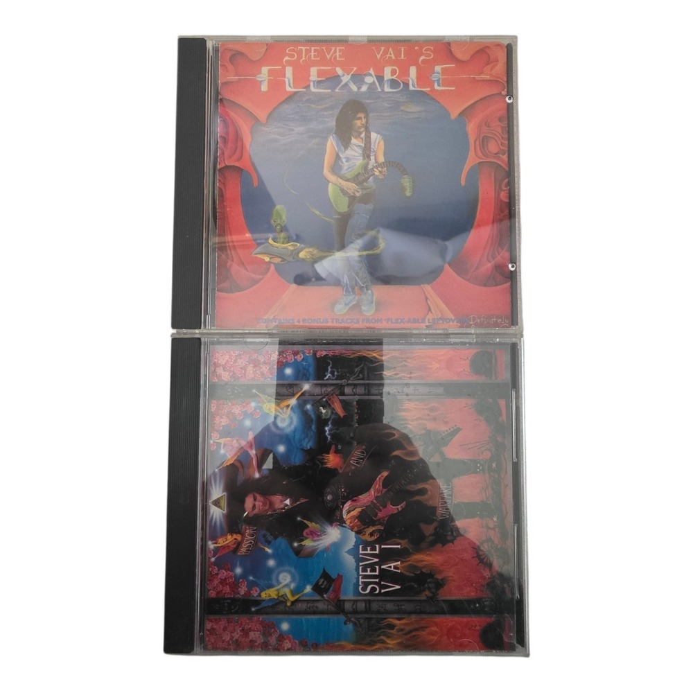 Steve Vai CD Lot Flex-Able & Passion And Warfare Tested Complete Guitar Rock
